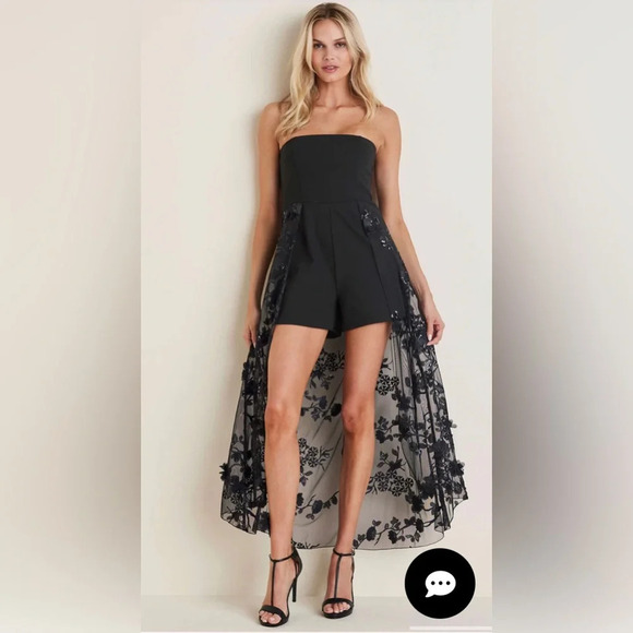 Sequin Applique Overlay Romper - Picture 15 of 16